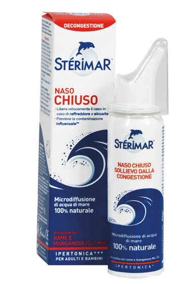 STERIMAR IPERTONICO NASO CHIUSO RAME E MANGANESE SPRAY 50 ML - Farmacianuova.eu