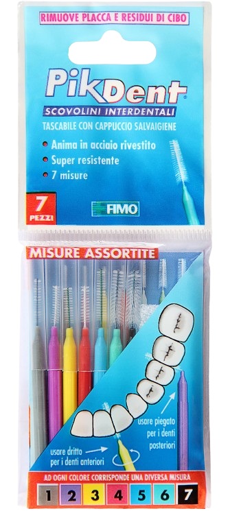 PIKDENT STUZZICOLINO 1 BUSTINA CON 7 MISURE ASSORTITE - Farmacianuova.eu