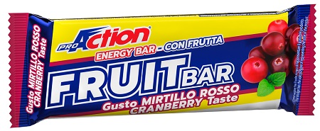 PROACTION FRUIT BAR BARRETTA ENERGETICA AL MIRTILLO ROSSO 40 G - Farmacianuova.eu