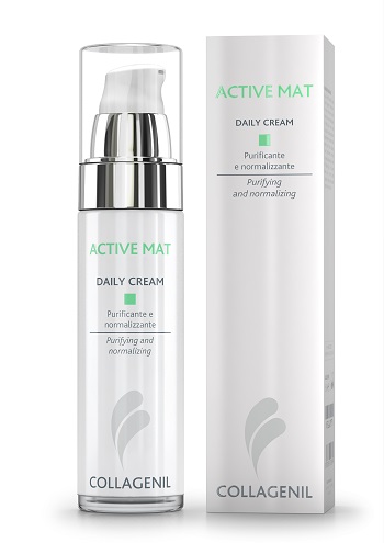 COLLAGENIL ACTIVE MAT DAILY CREAM SEBOREGOLATRICE/PURIFICANTE PER LA PELLE DEL VISO FLACONE 50 ML - Farmacianuova.eu