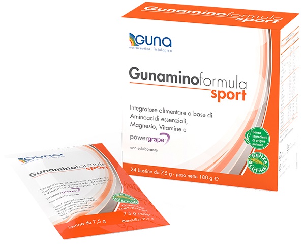GUNAMINOFORMULA SPORT 24 BUSTE 180 G  - Farmacianuova.eu