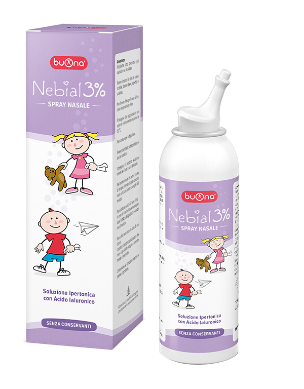 NEBIAL SOLUZIONE SALINA IPERTONICA DI SODIO CLORURO AL 3% CON ACIDO IALURONICO SPRAY NASALE 100 ML - Farmacianuova.eu