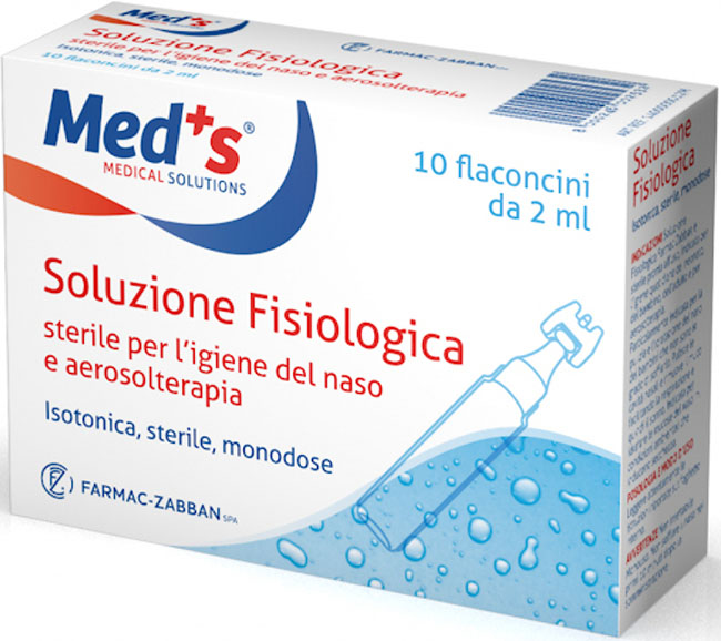 MEDS SOLUZIONE FISIOLOGICA STERILE ASTX10 FL 2ML - Farmacianuova.eu