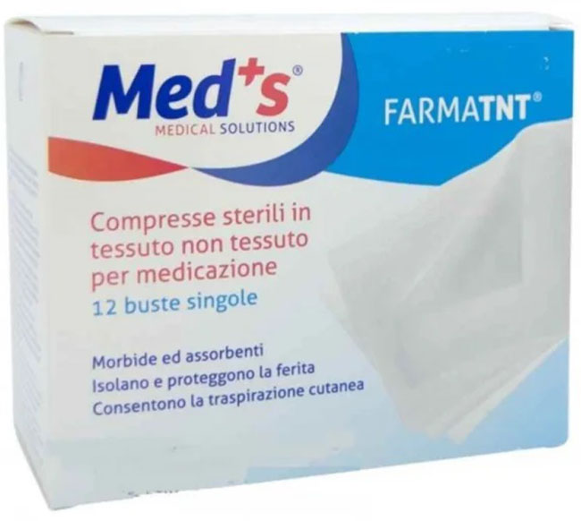 GARZA COMPRESSA MEDS TESSUTO NON TESSUTO PEEL OPEN 10X10CM 12 PEZZI - Farmacianuova.eu