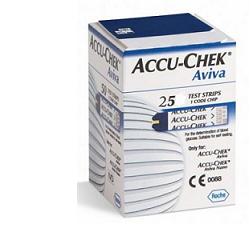 STRISCE MISURAZIONE GLICEMIA ACCU-CHEK AVIVA BRK RETAIL 25 PEZZI - Farmacianuova.eu