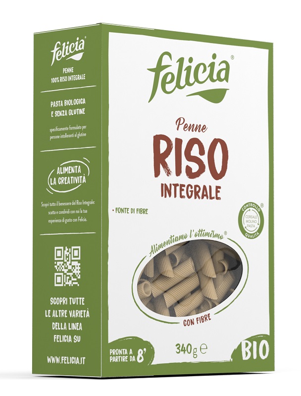 FELICIA BIO RISO INTEGRALE PENNE 340 G - Farmacianuova.eu