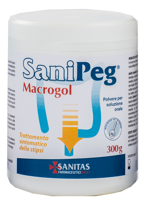 SANIPEG MACROGOL POLVERE PER SOLUZIONE ORALE BARATTOLO 300 G - Farmacianuova.eu