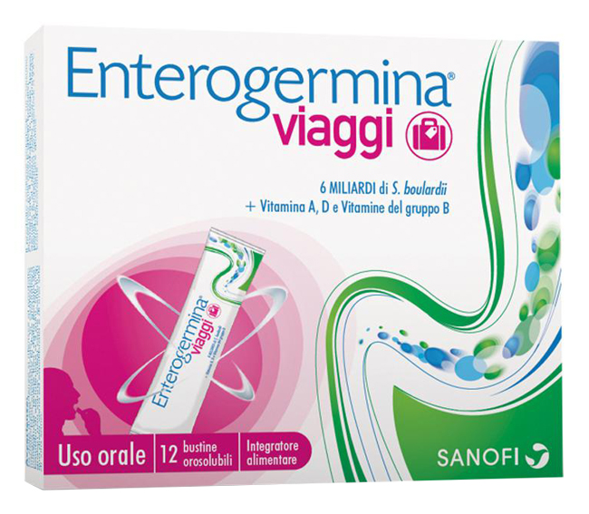 ENTEROGERMINA VIAGGI 12 BUSTINE OROSOLUBILI CONFEZIONE STANDARD - Farmacianuova.eu