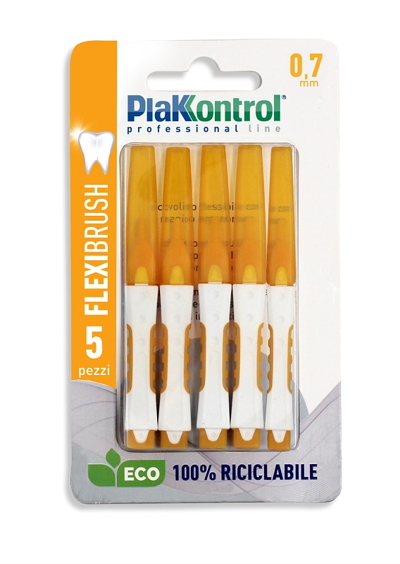 PLAKKONTROL SCOVOLINO INTERDENTALE FLEXI BRUSH07 BLISTER 5 PEZZI - Farmacianuova.eu