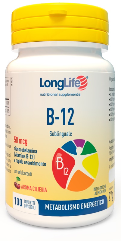 LONGLIFE B12 50MCG SUBLINGUALE 100 TAVOLETTE - Farmacianuova.eu
