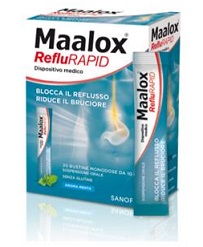 SOSPENSIONE ORALE MAALOX REFLURAPID 20 BUSTINE MONODOSE DA 10 ML - Farmacianuova.eu