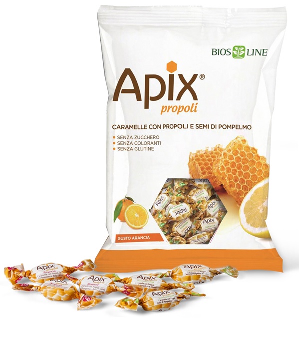 APIX PROPOLI CARAMELLA ARANCIA 50 G BIOSLINE - Farmacianuova.eu
