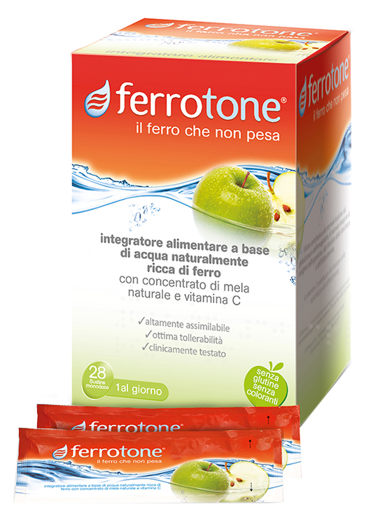 FERROTONE APPLE 28 SACCHETTI 25 ML - Farmacianuova.eu