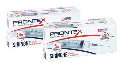 SIRINGA PRONTEX 5 ML AGO IND 10 PEZZI - Farmacianuova.eu