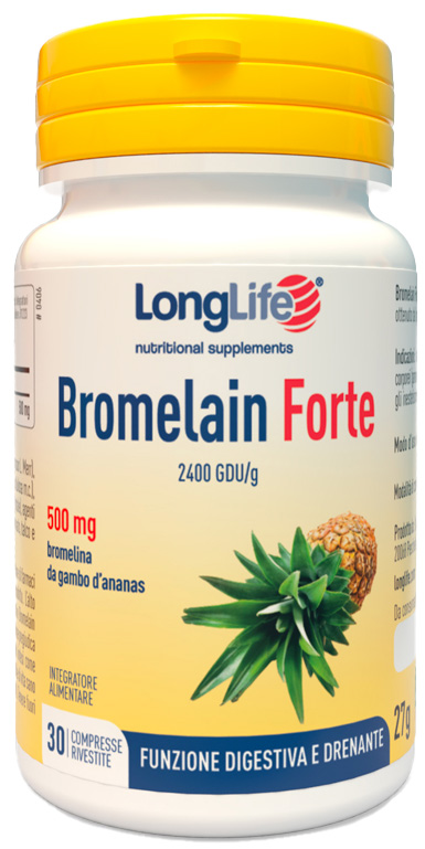 LONGLIFE BROMELAIN FORTE 30 COMPRESSE - Farmacianuova.eu