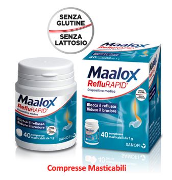 MAALOX REFLURAPID 40 COMPRESSE MASTICABILI - Farmacianuova.eu