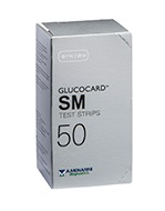 TEST STRIPS PER MISURAZIONE GLICEMIA GLUCOCARD SM 50 PEZZI - Farmacianuova.eu