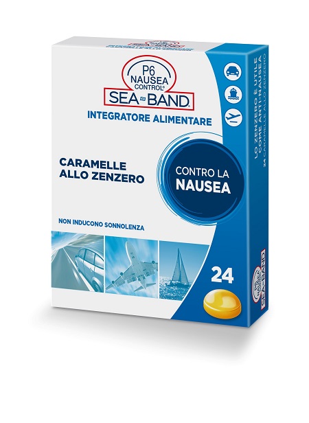 P6 NAUSEA CONTROL SEA BAND CARAMELLE ANTINAUSEA VIAGGIO ALLO ZENZERO 24 PEZZI - Farmacianuova.eu