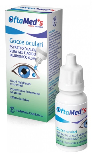 OFTAMED'S GOCCE OCULARI OCCHI DISIDRATATI E STRESSATI ESTRATTO ALOE VERA GEL E ACIDO IALURONICO 0,3% 10 ML - Farmacianuova.eu