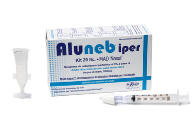 ALUNEB KIT SOLUZIONE IPERTONICA 3% 20 FLACONCINI + MAD NASAL ATOMIZZATORE - Farmacianuova.eu