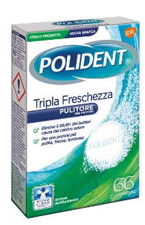 POLIDENT TRIPLA FRESCHEZZA 66 COMPRESSE - Farmacianuova.eu
