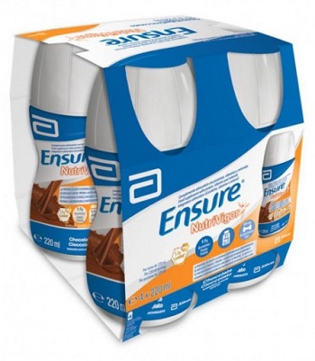 ENSURE NUTRIVIGOR CIOCCOLATO 4 BOTTIGLIE DA 220 ML - Farmacianuova.eu