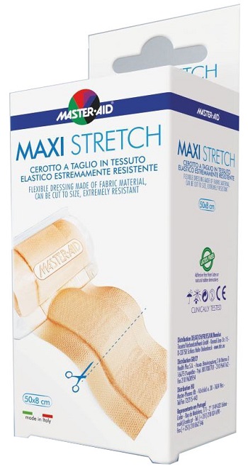 MASTER-AID STRETCH CEROTTO A TAGLIO IN TESSUTO ELASTICO RESISTENTE 50 X 8 CM - Farmacianuova.eu