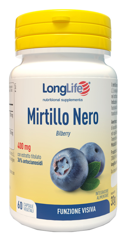 LONGLIFE MIRTILLO NERO 60 CAPSULE VEGETALI - Farmacianuova.eu