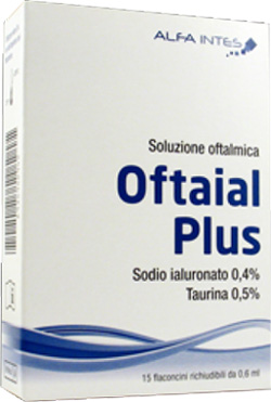 SOLUZIONE OFTALMICA OFTAIAL PLUS ACIDO IALURONICO 0,4% E TAURINA 15 FLACONCINI RICHIUDIBILI DA 0,6 ML - Farmacianuova.eu