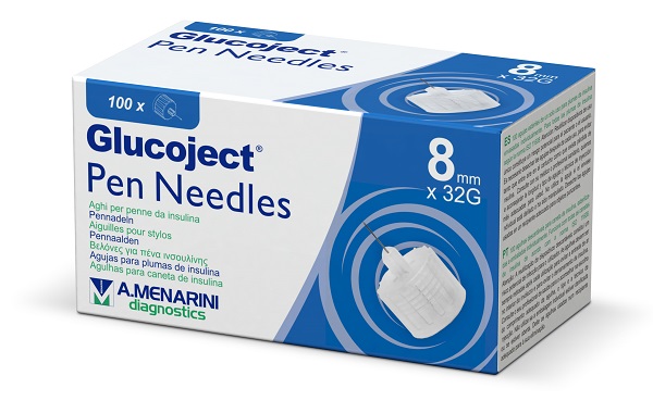 AGO PER PENNA DA INSULINA GLUCOJECT 8 MM GAUGE 32 100 PEZZI - Farmacianuova.eu