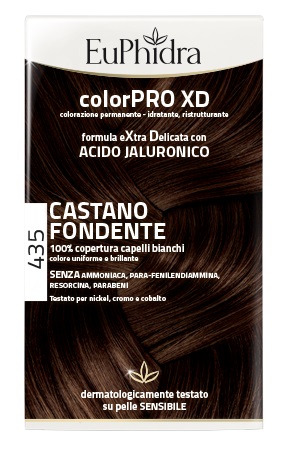 EUPHIDRA COLORPRO XD 435 CASTANO FONDENTE GEL COLORANTE CAPELLI IN FLACONE + ATTIVANTE + BALSAMO + GUANTI - Farmacianuova.eu