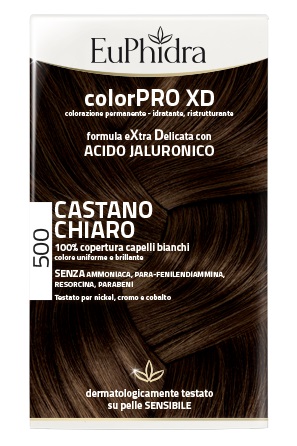 EUPHIDRA COLORPRO XD 500 CAST CHIARO GEL COLORANTE CAPELLI IN FLACONE + ATTIVANTE + BALSAMO + GUANTI - Farmacianuova.eu