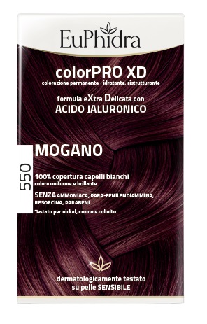 EUPHIDRA COLORPRO XD 550 MOGANO GEL COLORANTE CAPELLI IN FLACONE + ATTIVANTE + BALSAMO + GUANTI - Farmacianuova.eu