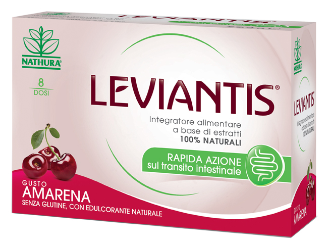 LEVIANTIS SENZA GLUTINE GUSTO AMARENA 8 DOSI / 16 BUSTE - Farmacianuova.eu