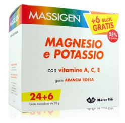 MASSIGEN MAGNESIO E POTASSIO IN BUSTINA CON ASTUCCIO 24+6 - Farmacianuova.eu