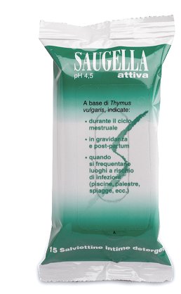 SAUGELLA ATTIVA SALVIETTINE 15 BUSTINE - Farmacianuova.eu