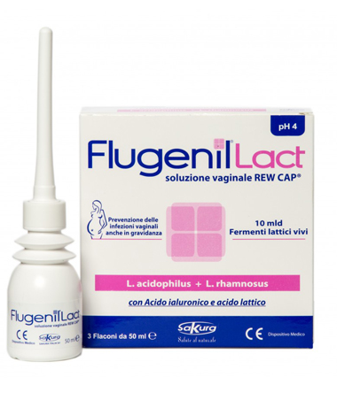 FLUGENIL LACT SOLUZIONE VAGINALE INTERNA A BASE DI FERMENTI LATTICI 3 FLACONI DA 50 ML + 3 APPLICATORI MONOUSO - Farmacianuova.eu