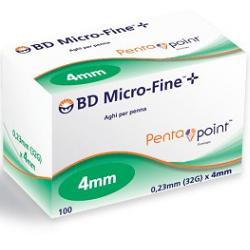 AGO PER PENNA DA INSULINA BD MICROFINE PENTAPOINT GAUGE 32 4 MM 100 PEZZI - Farmacianuova.eu