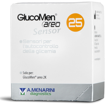 STRISCE MISURAZIONE GLICEMIA GLUCOMEN AREO SENSOR 25 PEZZI - Farmacianuova.eu