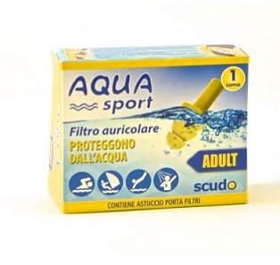 FILTRO AURICOLARE PER ADULTO EARPLUG SCUDO AQUASPORT 2 PEZZI - Farmacianuova.eu