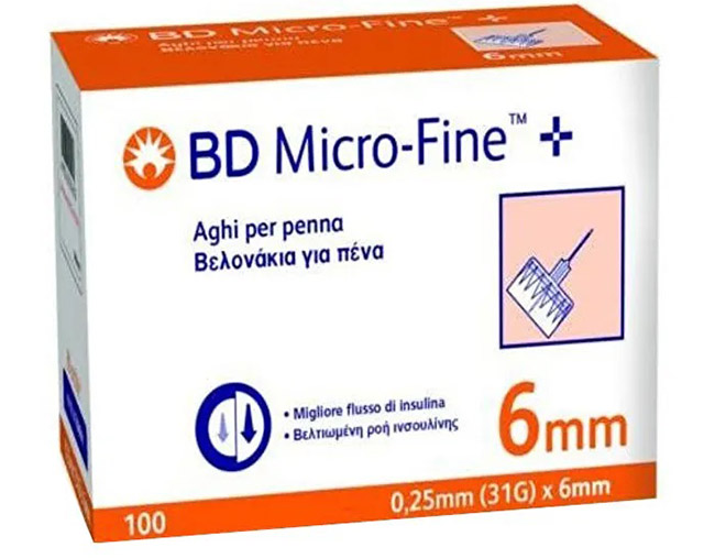 AGO PER PENNA DA INSULINA BD MICROFINE GAUGE 31 6MM 100 PEZZI - Farmacianuova.eu