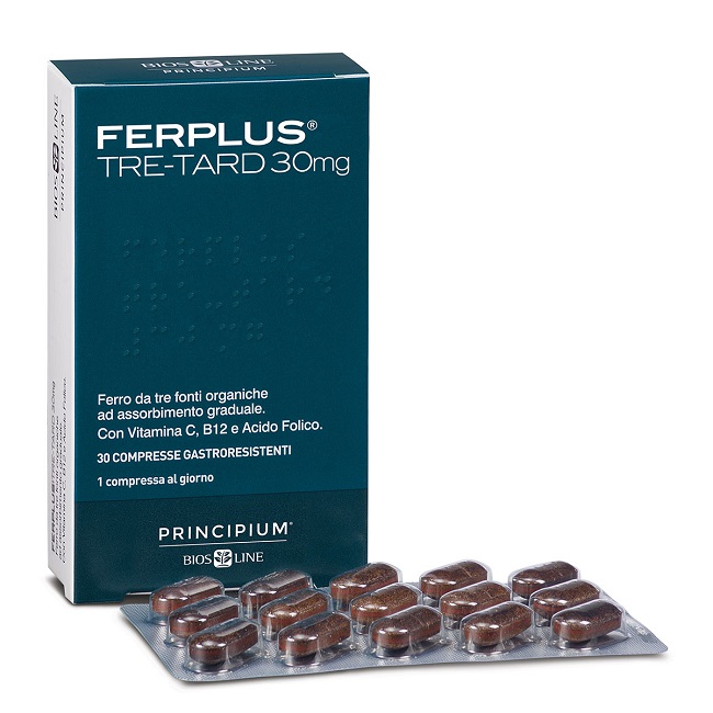 PRINCIPIUM FERPLUS TRE RETARD 30MG 30 COMPRESSE GASTRORESISTENTI - Farmacianuova.eu
