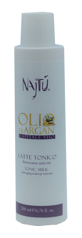 NAJTU' OLIO DI ARGAN CAPITALE VISO LATTE TONICO STRUCCANTE ANTI ETA' 200 ML - Farmacianuova.eu