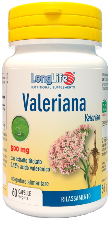 LONGLIFE VALERIANA 60 CAPSULE 500 MG - Farmacianuova.eu