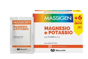 MASSIGEN MAGNESIO E POTASSIO 24 BUSTINE +6 GRATIS - Farmacianuova.eu