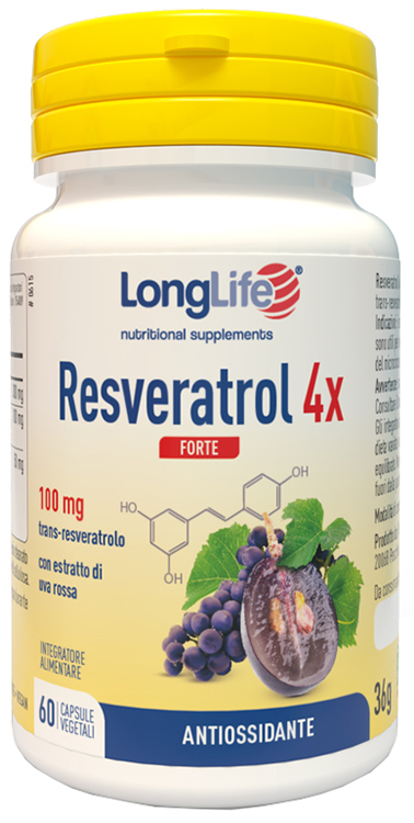 LONGLIFE RESVERATROL 4X FORTE 60 CAPSULE - Farmacianuova.eu