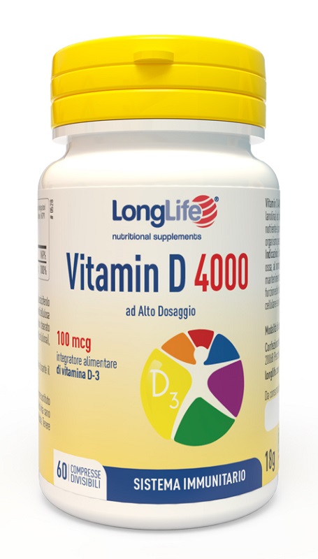 LONGLIFE VITAMIN D 4000UI 60 COMPRESSE DIVISIBILI - Farmacianuova.eu