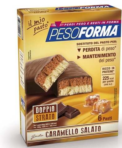 PESOFORMA BARRETTA AL CARAMELLO SALATO 12 PEZZI DA 31 G - Farmacianuova.eu