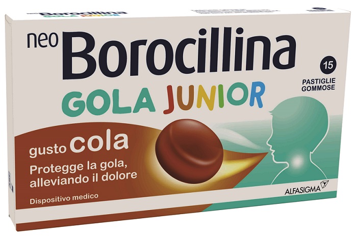 NEOBOROCILLINA GOLA JUNIOR 15 PASTIGLIE GUSTO COLA - Farmacianuova.eu