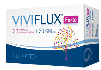 VIVIFLUX FORTE 20 COMPRESSE GASTRORESISTENTI + 20 CAPSULE LIQUID FILLER - Farmacianuova.eu